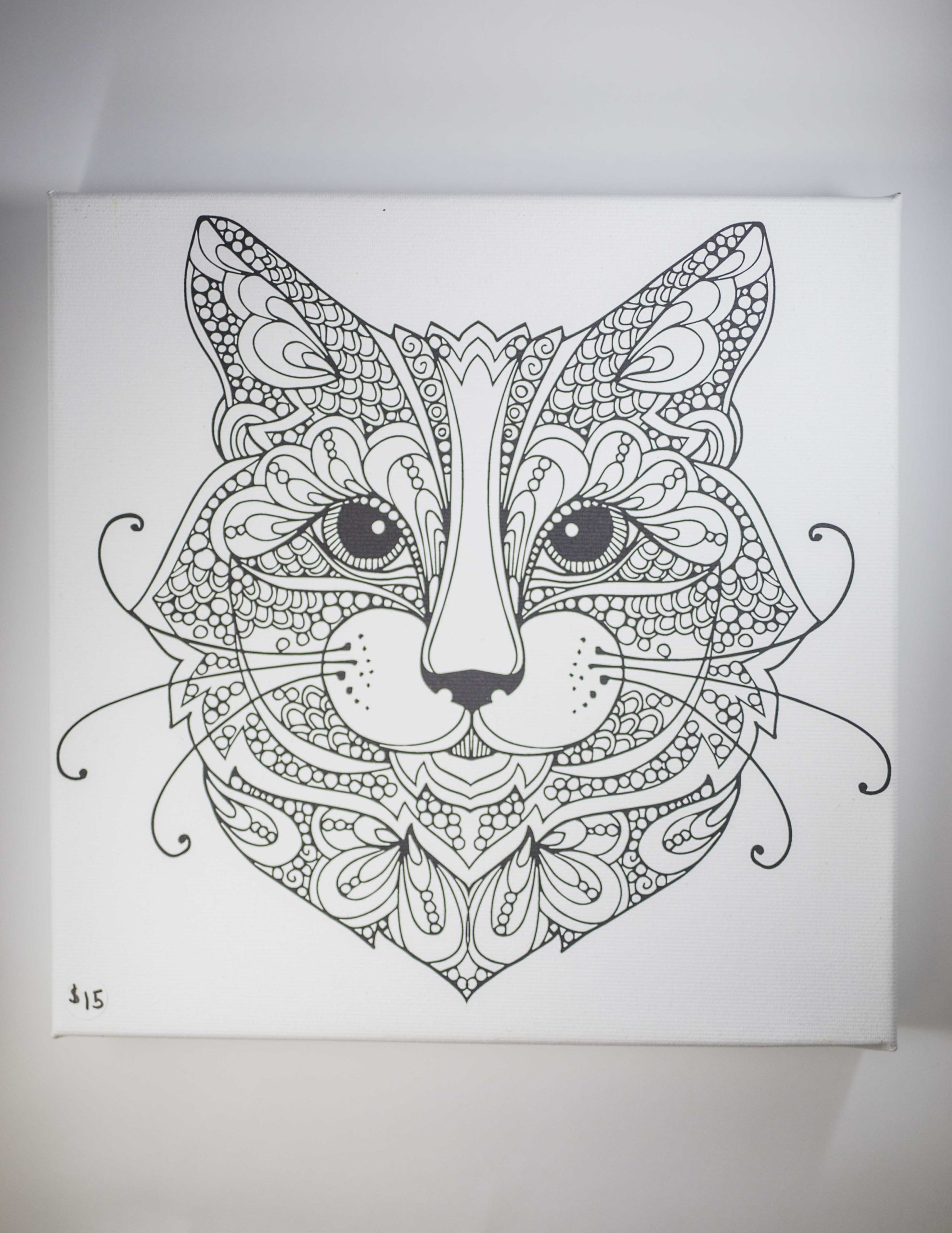 Cat 1 Coloring Canvas | Wallflower Market