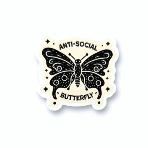 Anti-Social Butterfly Sticker