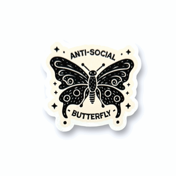 Anti-Social Butterfly Sticker