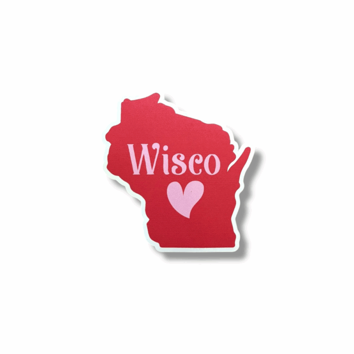 Red Wisco Wisconsin Sticker
