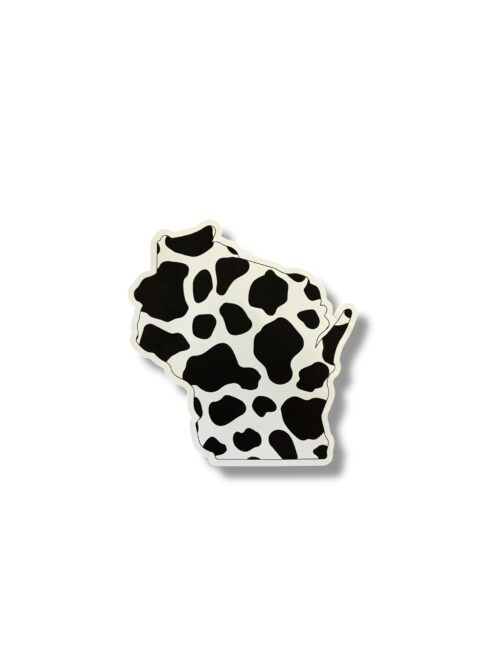 Cow Print Wisconsin Sticker