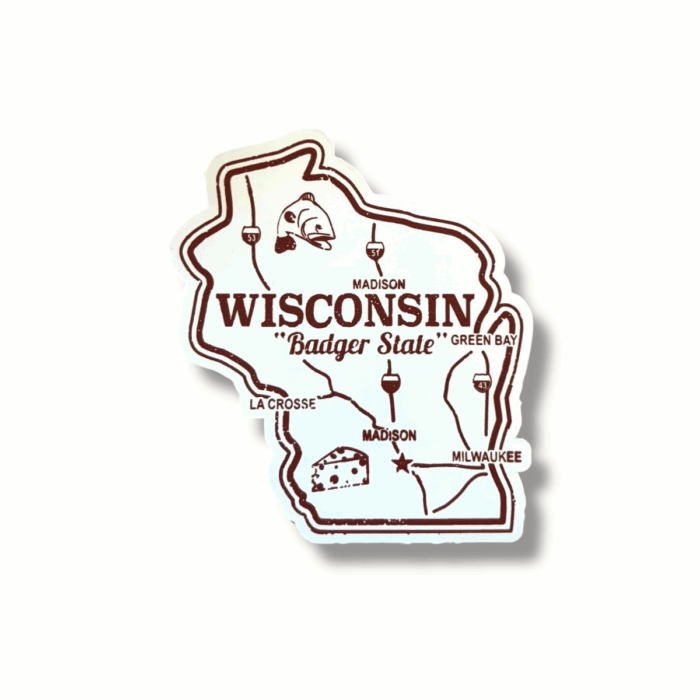 Badger State Wisconsin Sticker