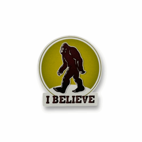 Sasquatch I Believe Circle Sticker