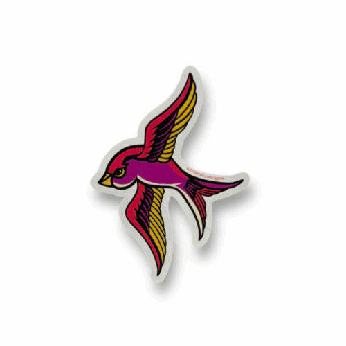 Bird Magenta Sticker