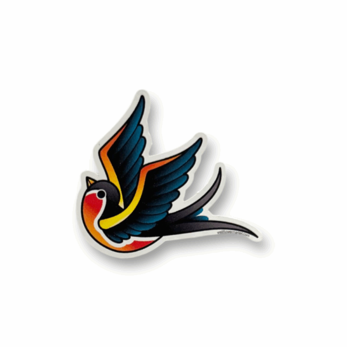 Bird Navy Sticker