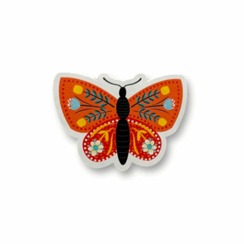 Orange Butterfly Sticker