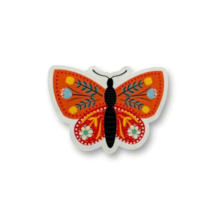 Orange Butterfly Sticker