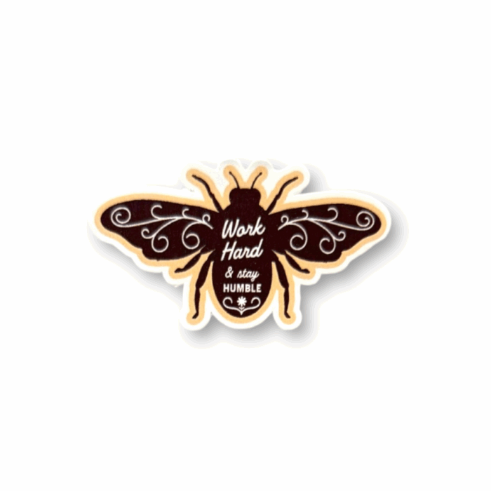 Work Hard Butterfly Sticker