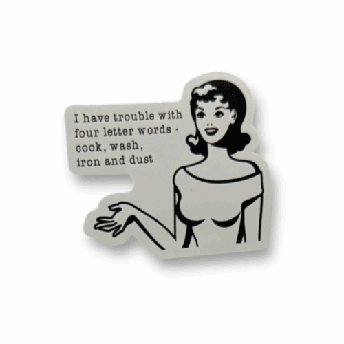 Trouble With 4-Letter Words Sticker