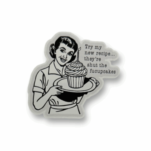 Try My New Recipe... Gray Sticker