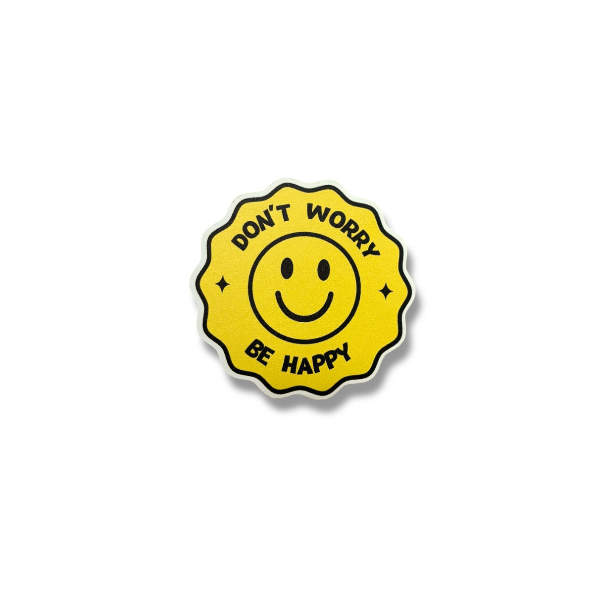 Don't Worry Be Happy Smiley Face Sticker