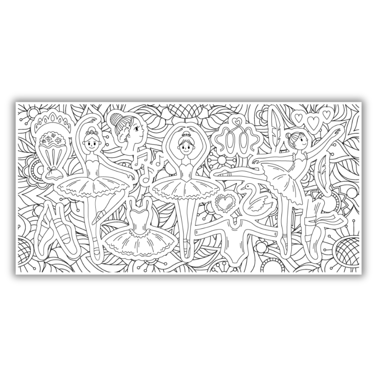 Jumbo Dancer Coloring Mural/Tablecloth