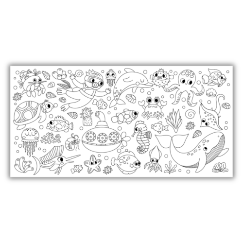Jumbo Under the Sea Coloring Mural/Tablecloth