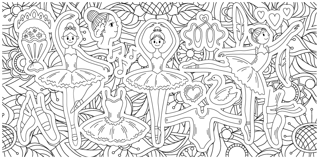 Jumbo Dancer Coloring Mural/Tablecloth - Image 3