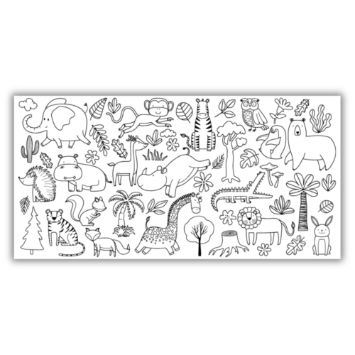 Jumbo Animal Friends Coloring Mural/Tablecloth